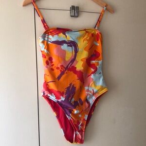 RELLECIGA Women's Bandeau One Piece Swimsuits.